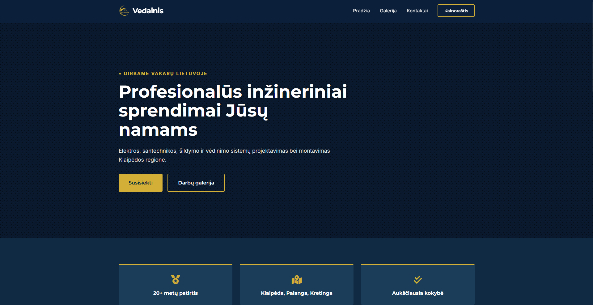 Vedainis — inžineriniai sprendimai jūsų namams